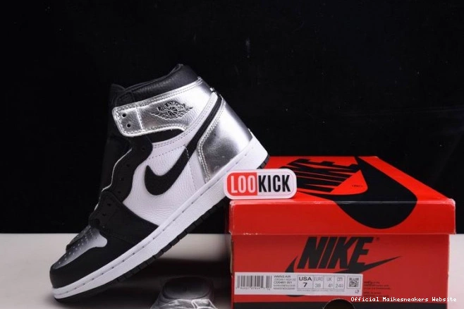 Official Maikesneakers CD0461-001 OG JORDAN WMNS TOE 1 SILVER HIGH AIR 0802
